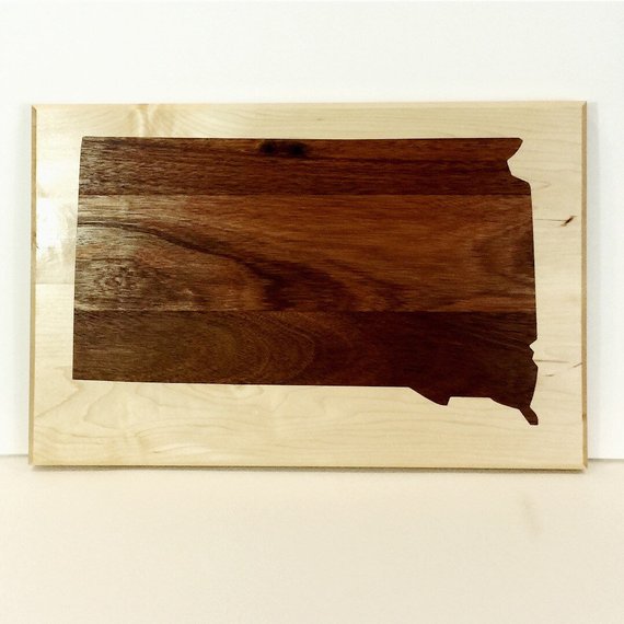 South Dakota cutting board picture